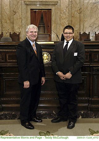 Teddy McCullough with his sponsor