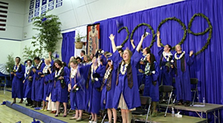 The 2009 Orcas High School graduating class.