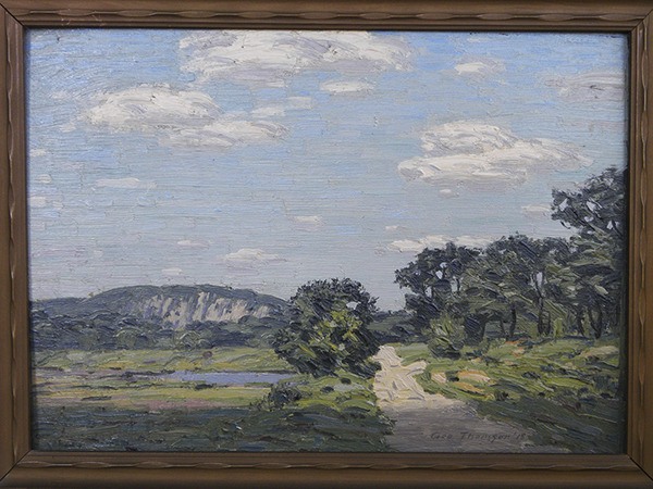One of the auction items is a painting by famed Canadian artist George Thomson