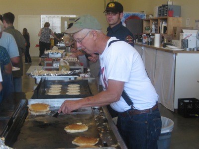 The Orcas annual July 4th Celebration kicked off on Saturday with the Fire Department Pancake Breakfast. Volunteer firefighters cooked pancakes