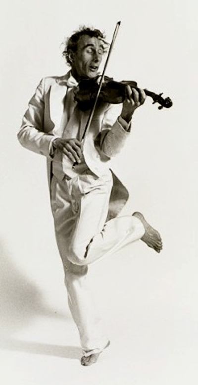 The barefoot violinist.