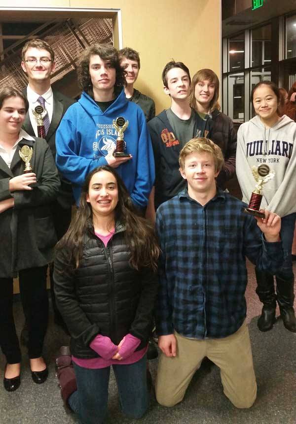 Some of the debate team members.