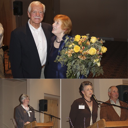 Top: Bob and Marsha Waunch. Left: Moana Kutsche. Right: Valerie and Bill Anders.