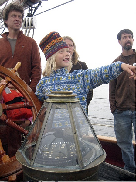 Salmonberry students had a learning adventure aboard The Adventuress. Left to right