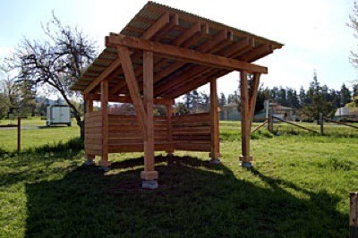 A new shelter to protect humans from the elements is now available at the Orcas Off-Leash area.