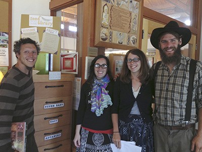 L-R: Orcas Seed Library organizers Learner Limbach