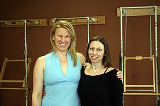 Anne Marie Schultz (l) and Kari Gardiner in their Pilates studio.