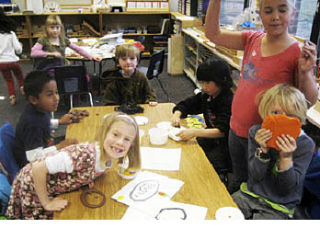 Pictured above are some of Martha Inch’s first through third grade Montessori kids.