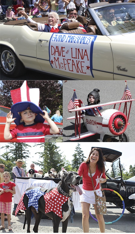 Top: Grand Marshals Dave and Lina McPeake