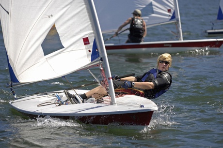 Alex Waldron piloting his craft at the Junior Olympics in Seattle.