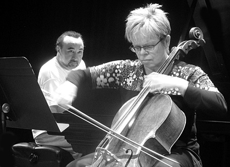 Artistic Advisor and pianist Jon Kimura Parker playing with Anne Martindale Williams on the cello.