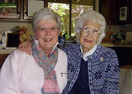 Linda Watts (left) has been a Hearts and Hands volunteer for Betty Sumrall for two years.
