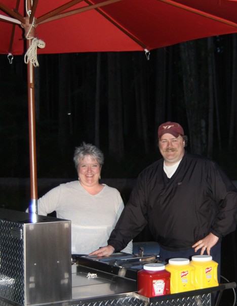 Jay and Deanna Brant with their 'Scurvy Dogs' stand.