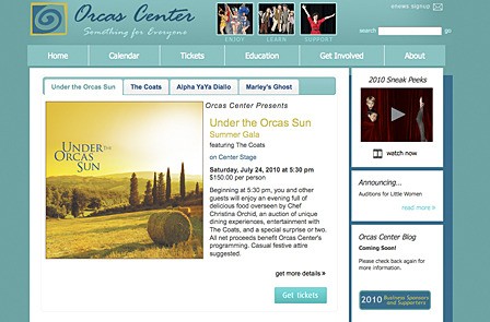 The new homepage of www.orcascenter.org.