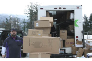 Delivering packages rain, shine, or snow