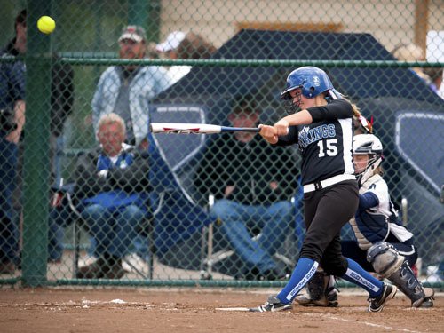 Viking Lana Bronn during one of last year's spring softball games.