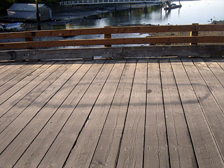 The drawing on Channel Road Bridge in Deer Harbor.