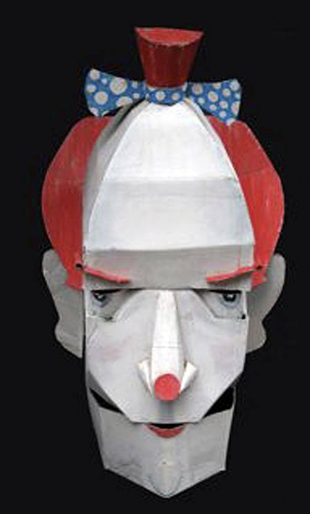 A clown mask by David Densmore.