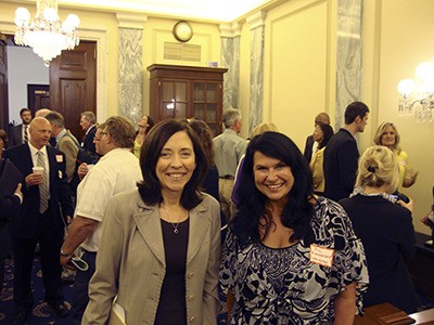 Senator Maria Cantwell (l) and Jill Blankenship.