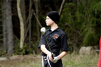 Alex Cook during the 2009 golf season on Lopez Island.
