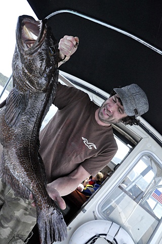 Ian Woolworth shown holding the catch.