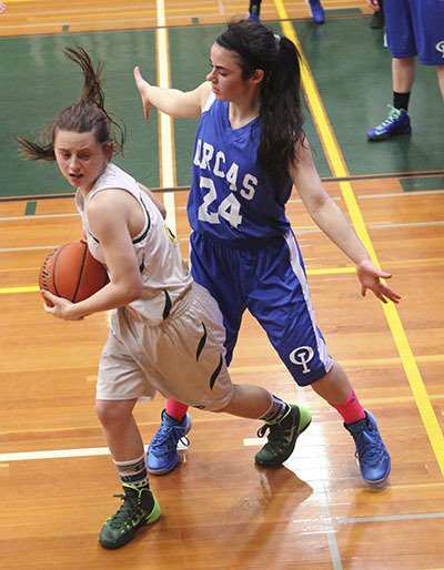 Lilly Miller during the Darrington game. Orcas won 45-32.