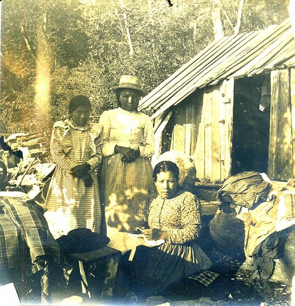 A Coast Salish seamstresses at Rosario in 1901.