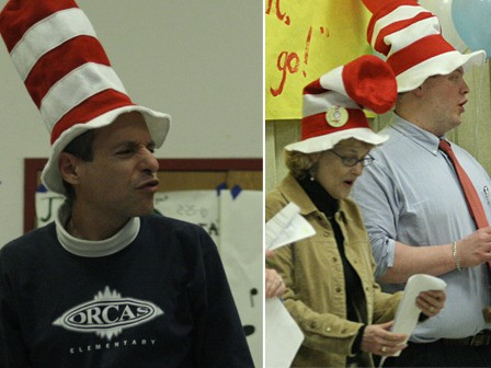 Teacher Mathew Chasanoff (left)