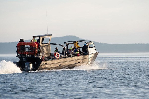 Crew aboard the Blackfish Express (left) responded to an emergency call on Sunday off Orcas Island