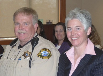 The county council congratulated Sheriff Rob Nou and Deputy Prosecutor Kim McClay at its meeting Tuesday