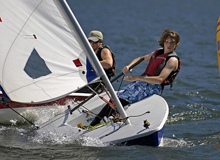 Jake White competing in the Laser Radial Class.