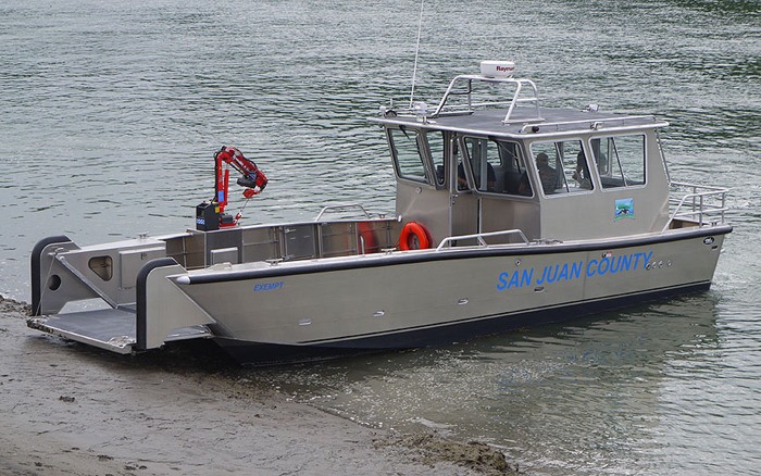 San Juan County Public Works' new boat.