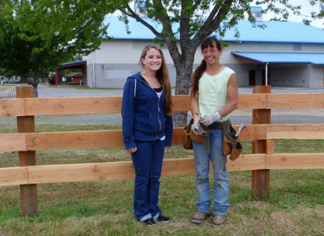 Chelan Taylor (left) coordinated the project and fundraising. Andrea Mitchell (right)