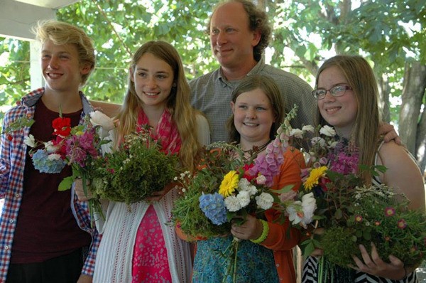 Program director Paul Freedman with Salmonberry students.