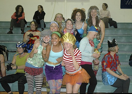 Dodgeball players in costume at the Halloween games this past October.