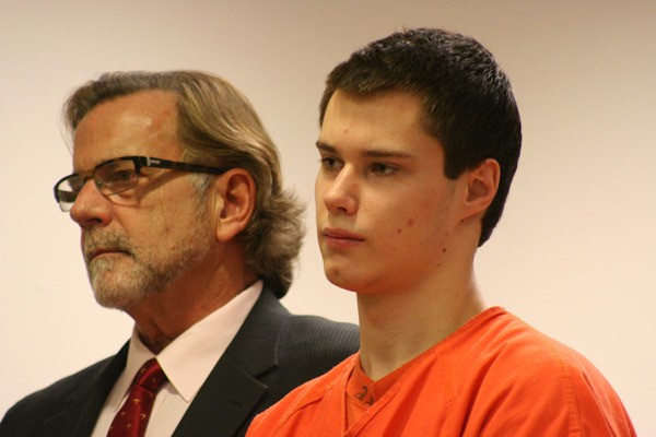 Defense attorney John Henry Browne with Colton Harris-Moore at the sentencing hearing.