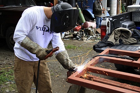 Senior Michael Langworthy learned welding.