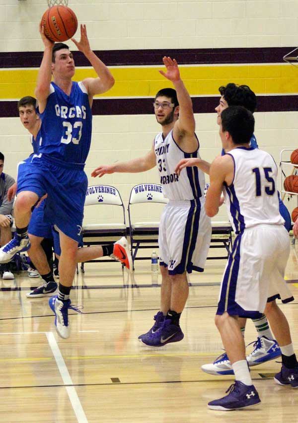 Miles Harlow during the game against Friday Harbor.