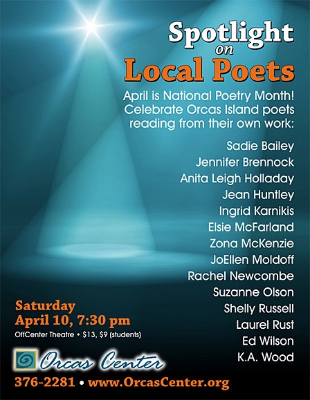 Local poets will be showcased at Orcas Center.