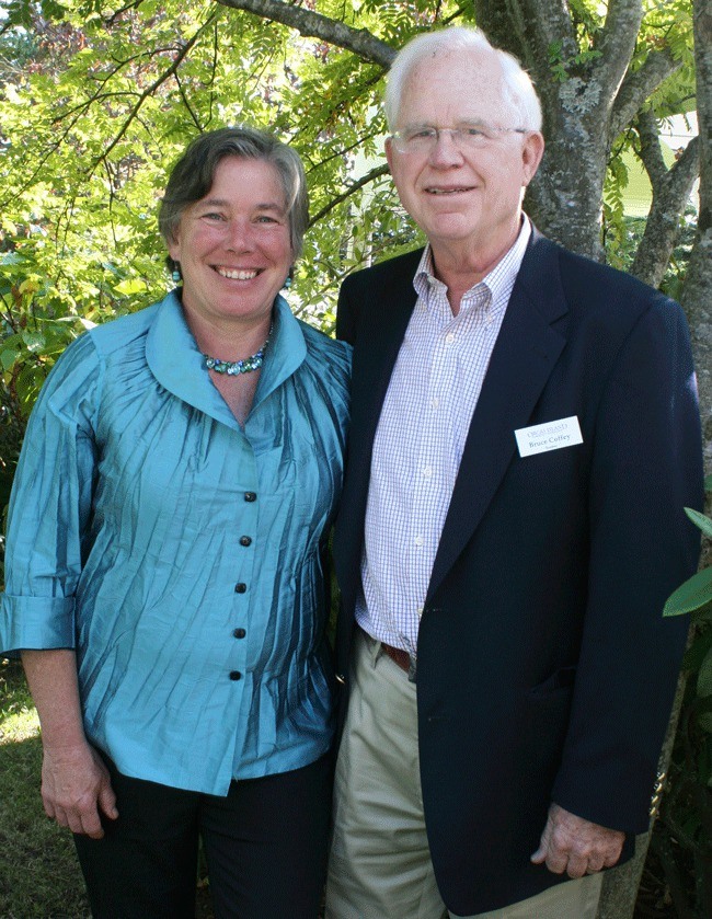 Executive Director Hilary Canty with Bruce Coffey