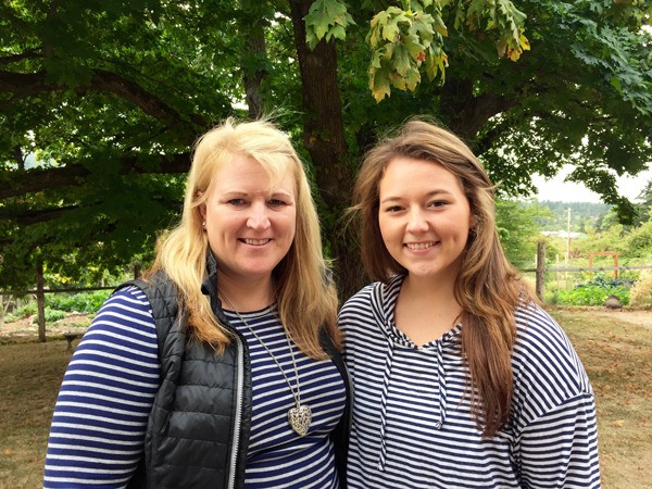 New Orcas Island School Elementary Principal Teresa Mayr with her daughter Angie.