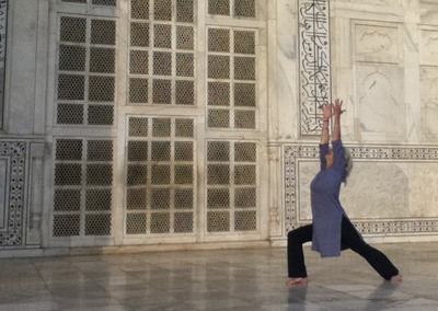 Sarah Ross at the Taj Mahal.