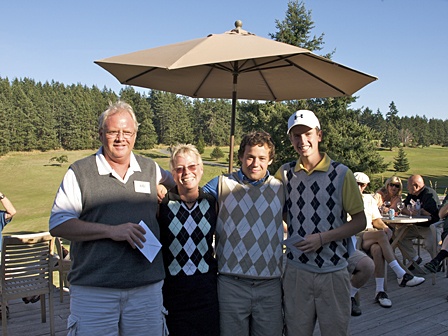 Golfers enjoying the 2008 Golf Classic. From left to right