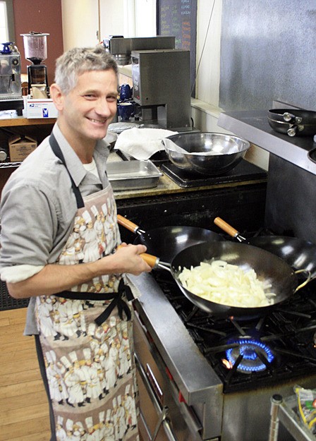 Curt Waller cooking in his new restaurant Dragonfruit.