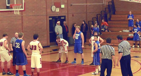 Freshman Pasha Bullock getting ready to shoot a free throw during the Coupeville game.