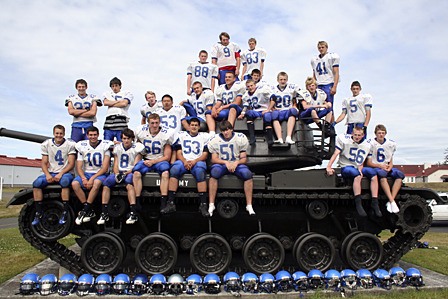 The 2011 Orcas Vikings football team at its recent training at Camp Rilea in Oregon.