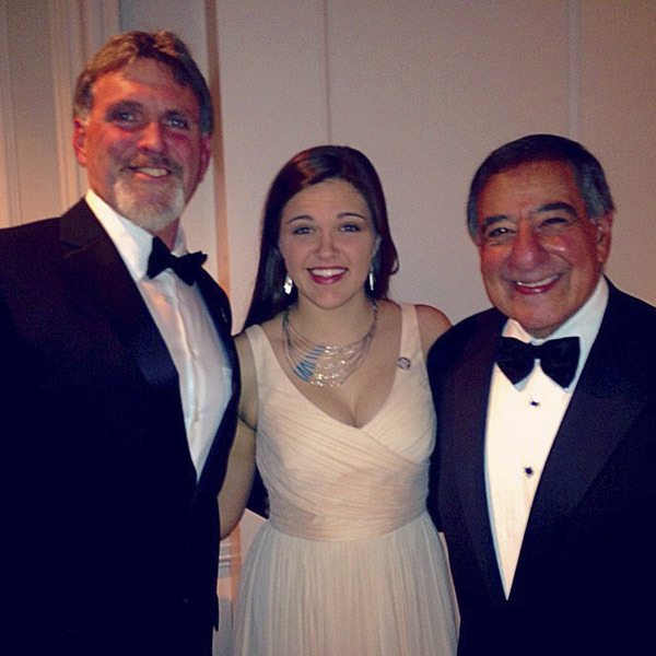 Norm and Melanie Flint with the Honorable Leon Panetta.