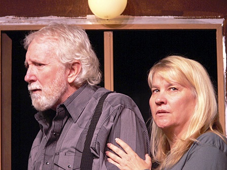 Norm Stamper and Melinda Milligan rehearse 'Brilliant Traces'