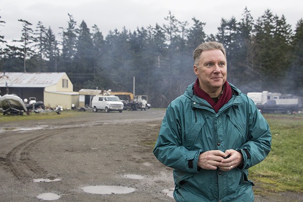 Tim Blanchard at the possible new site for the Exchange.