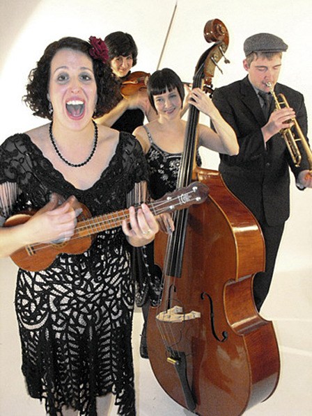 Miss Rose and Her Rhythm Percolators are a Seattle-based quartet who play vintage jazz from the 1920 and '30s. A portion of the proceeds from their concert will go to benefit the OIEF.